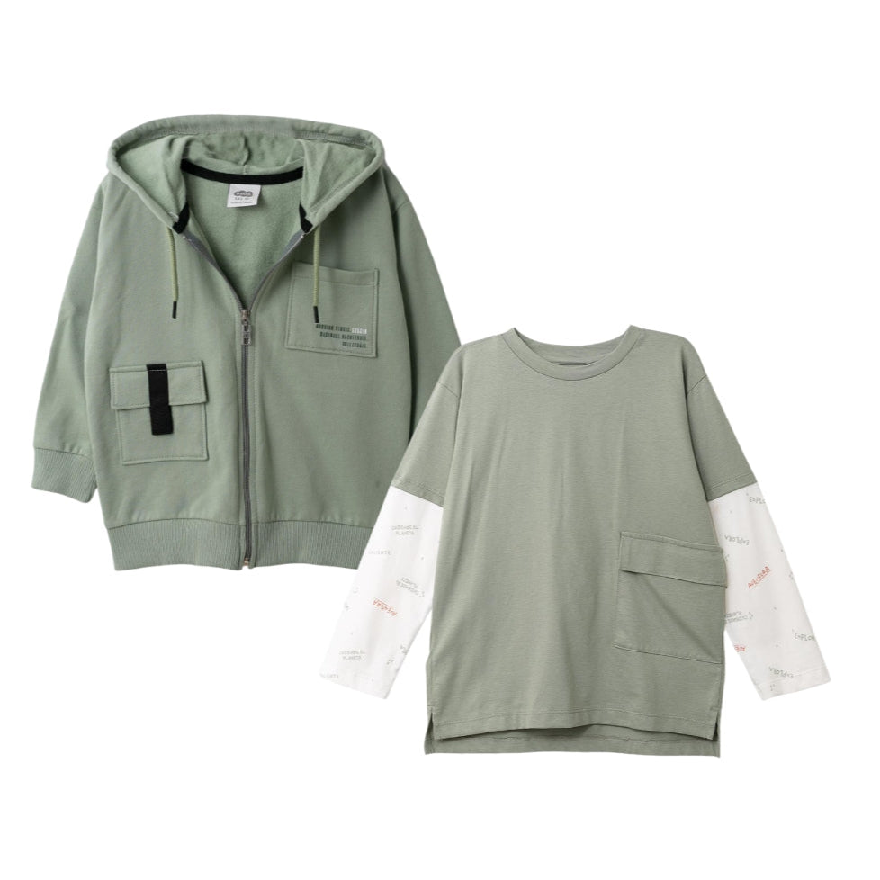 Hoodie & Shirt Sparset für Jungen