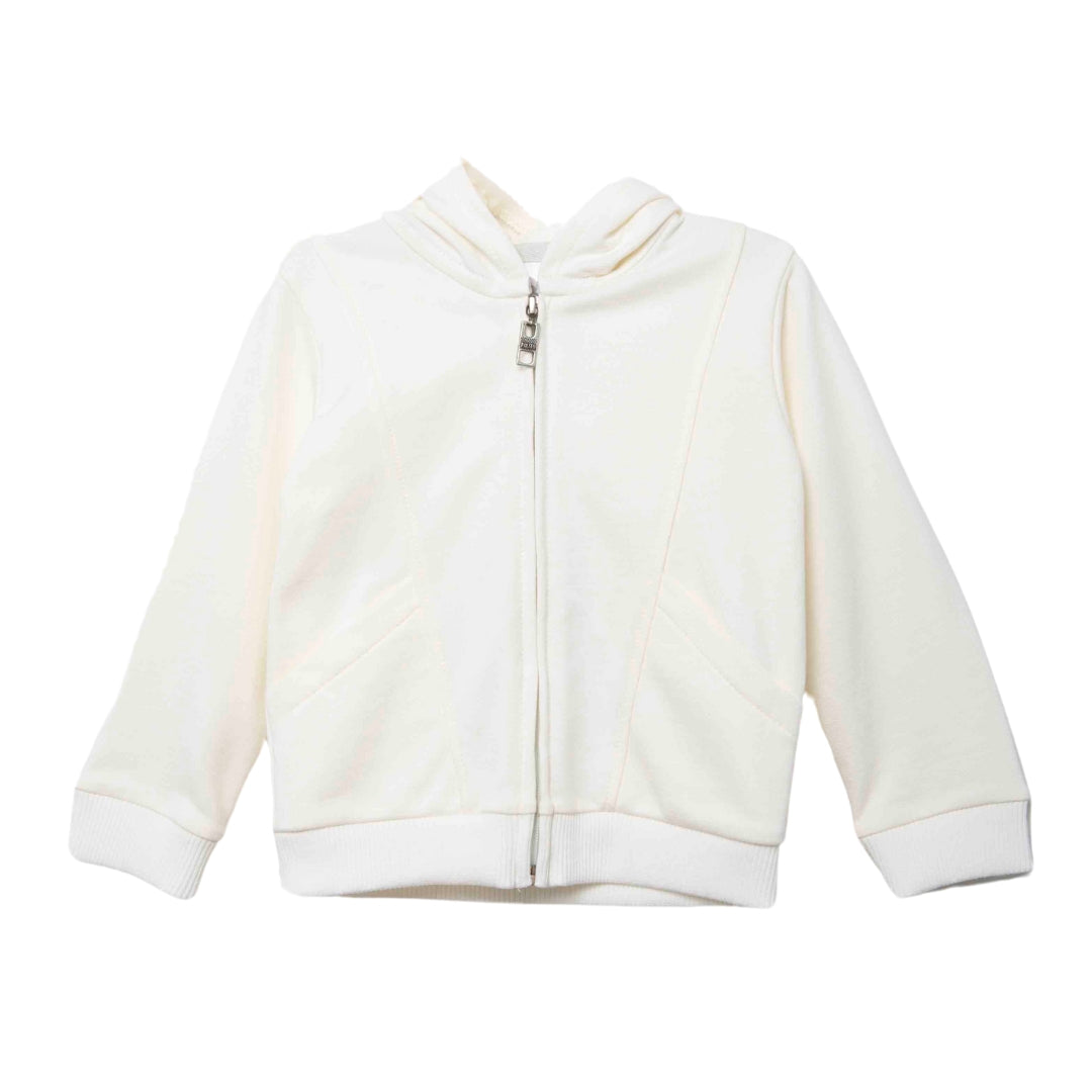 Hellblauer Zip-Up Hoodie mit Reißverschluss und weichen Bündchen für Babys