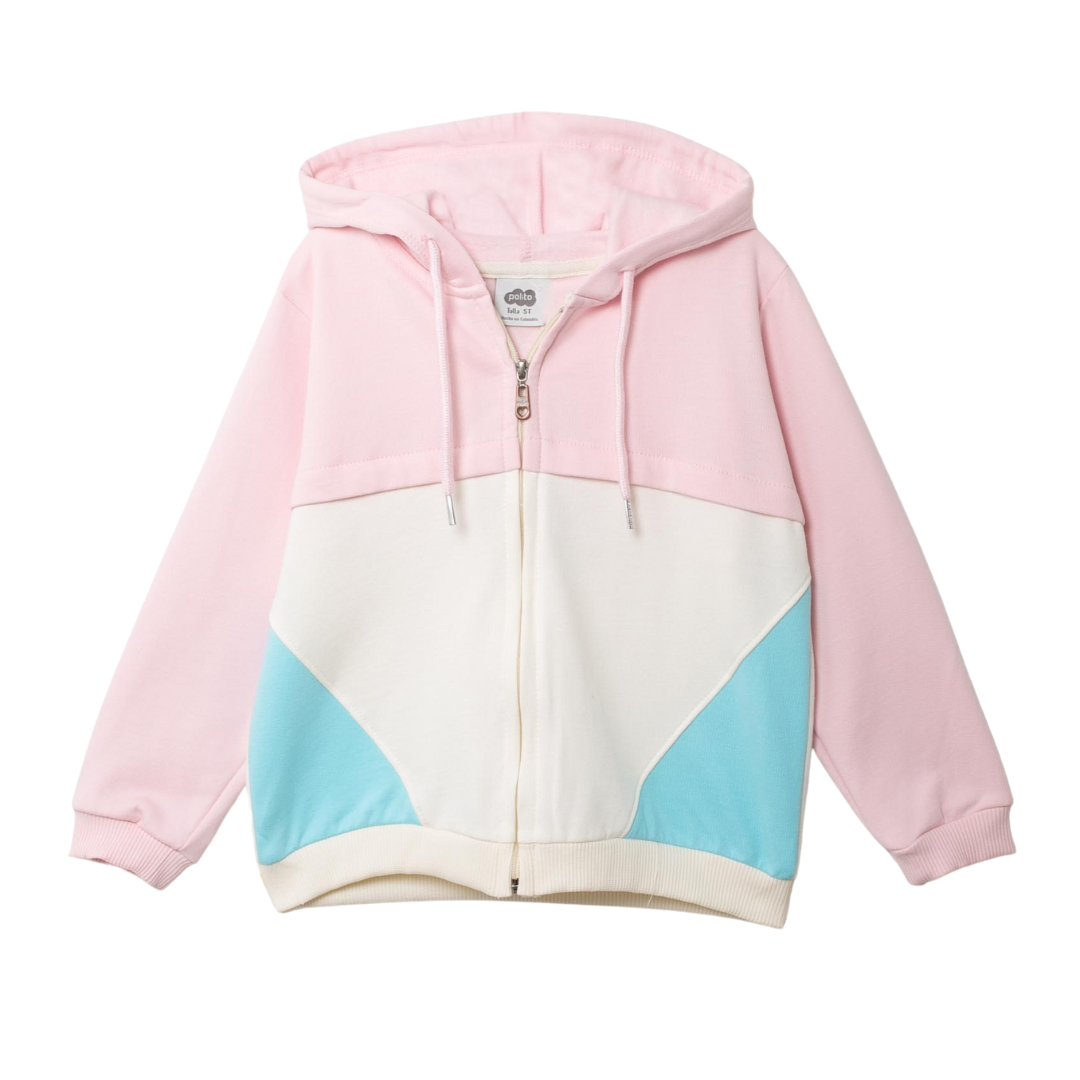 Kinder Kapuzenpullover in Pastellfarben – Frontansicht