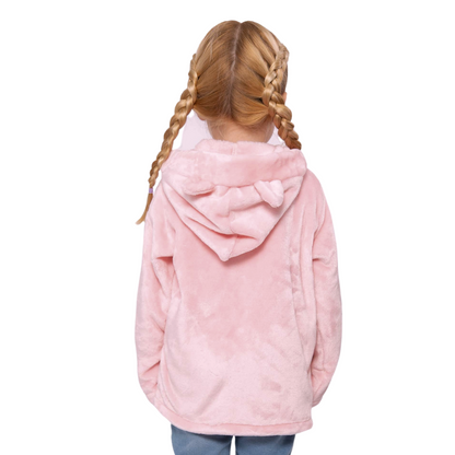 Plüsch-Hoodie mit Herzchen