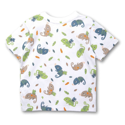 Baby T-Shirt mit Chamäleon-Print