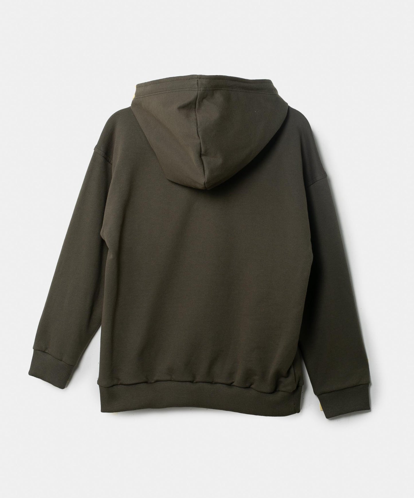 Militärgrüner Hoodie mit Kängurutasche