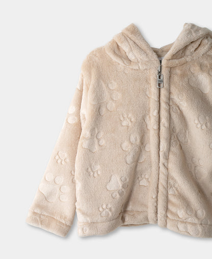 Kuschelige Jacke mit Kapuze für Babys