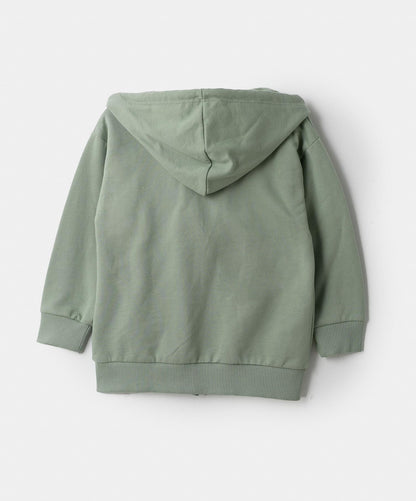 Grüner Zip-up Hoodie