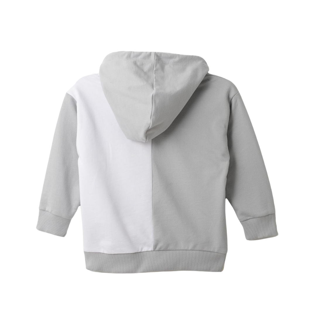 "Trust" Hoodie mit verstellbarer Kapuze und Rib-Details.
